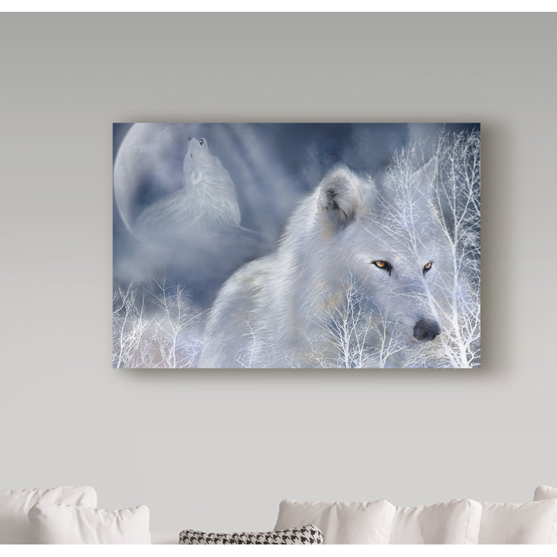 Millwood Pines White Wolf Painting Acrylic Painting Print On