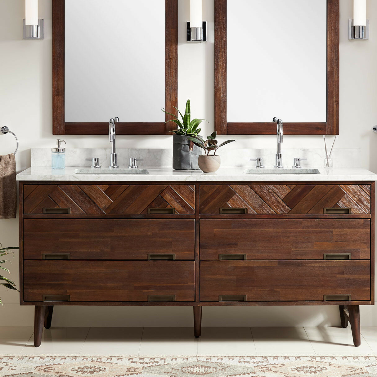 Signature Hardware Danenburg 73 Double Bathroom Vanity Set Wayfair