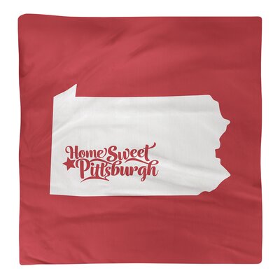 Pittsburgh Pennsylvania Napkin East Urban Home Color: Red, Size: 22