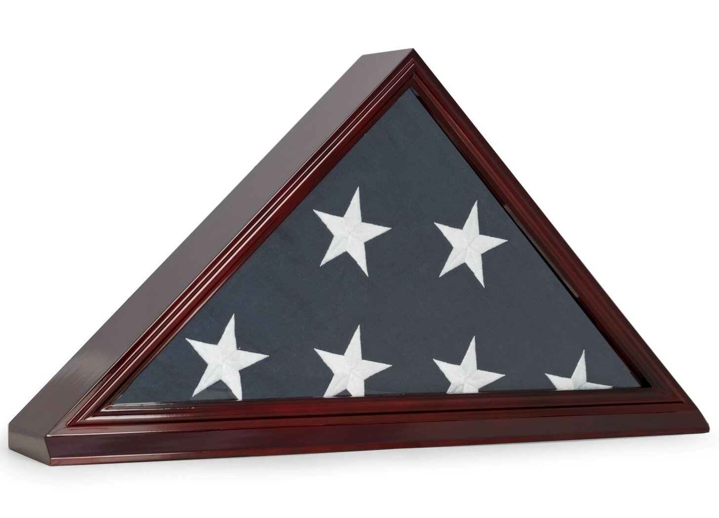 triangle flag display case