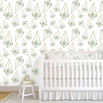Blocky Green Prepasted Elegant Grids Wallpaper Removable Peel-and-Stick Paint Wallpaper Self Adhesive Wallpaper Wall Decor Contact Paper Pink Blooming Wall