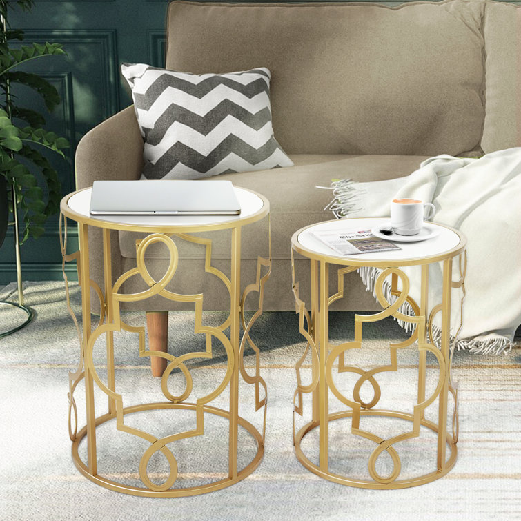 wayfair glass nest of tables