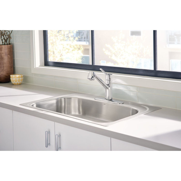Moen 1800 Series Stainless Steel Single Bowl 33 L X 22 W Drop In