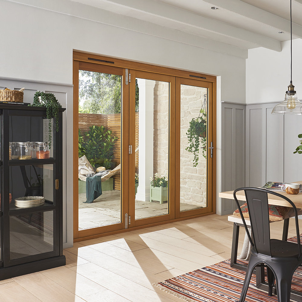 Jeld Wen Kinsley Folding Wood 3 Panel Ready To Install Glazed