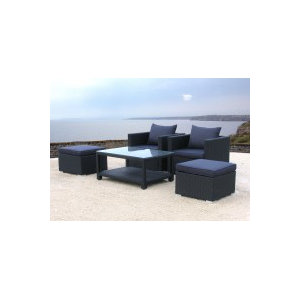 5-tlg. Loungesessel-Set Pepe mit Kissen von Gras..