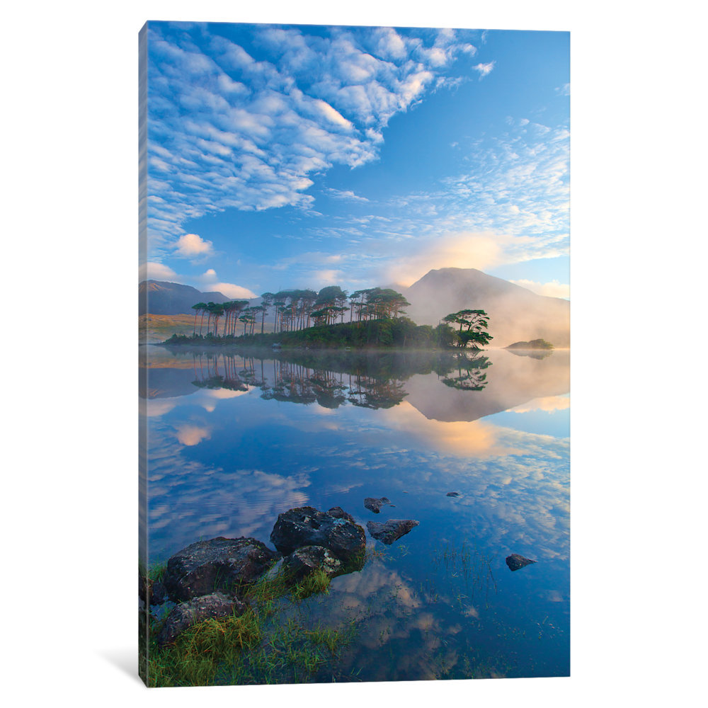 East Urban Home Misty Morning Reflection By Gareth Mccormack Photographic Print On Wrapped Canvas Wayfair