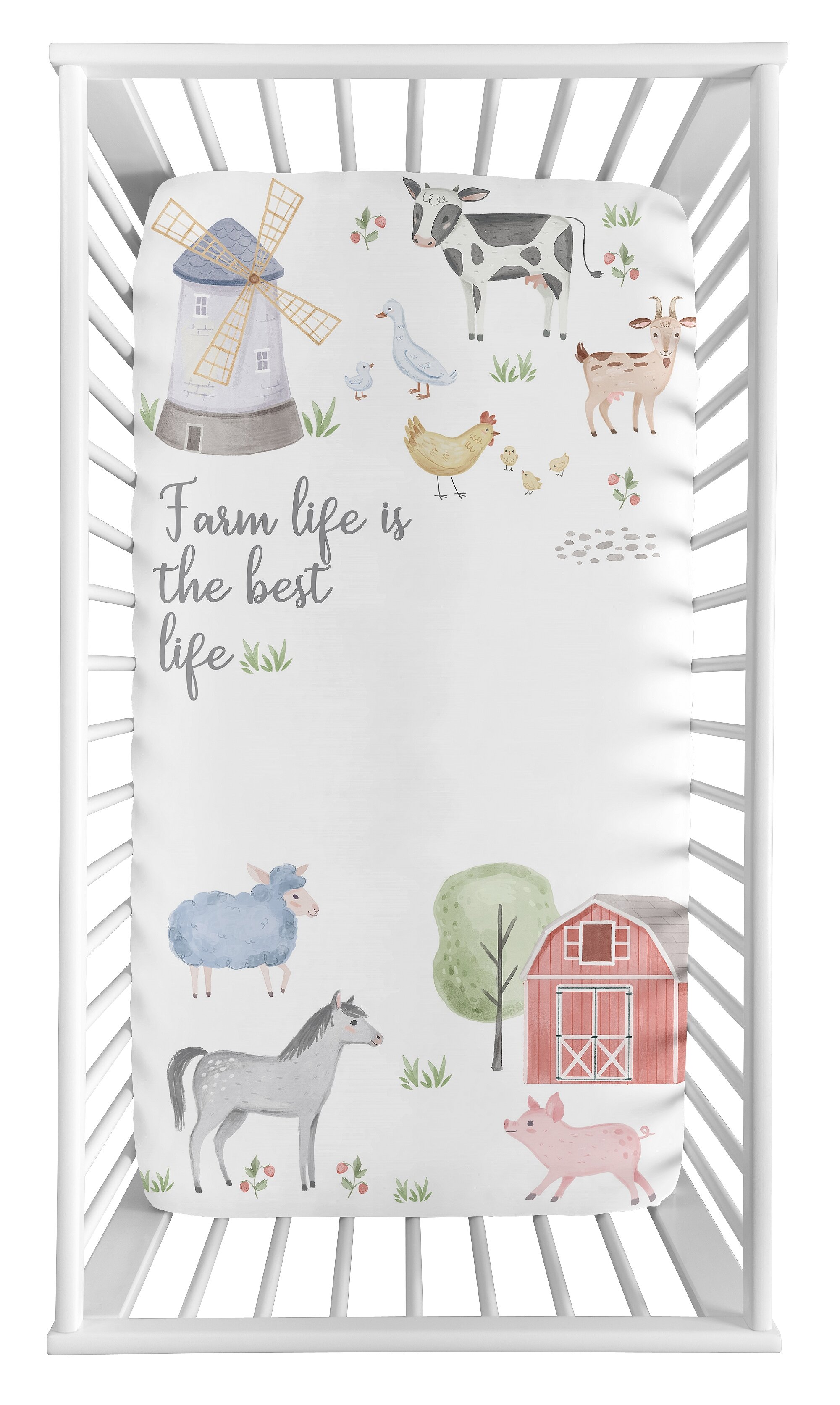 farm animal crib sheet