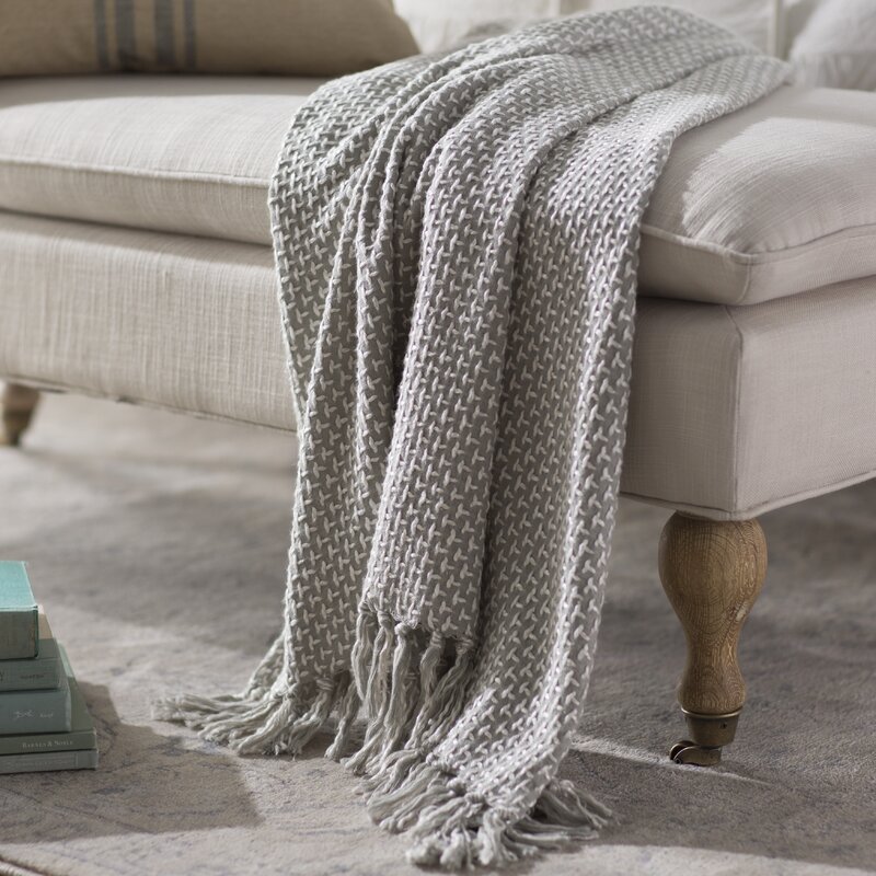 Lark Manor Leny Cotton Viscose Throw Blanket & Reviews | Wayfair