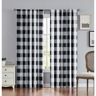 Free Shipping Buffalo Check Lined Drapery Panels 96" L Pair of Two 