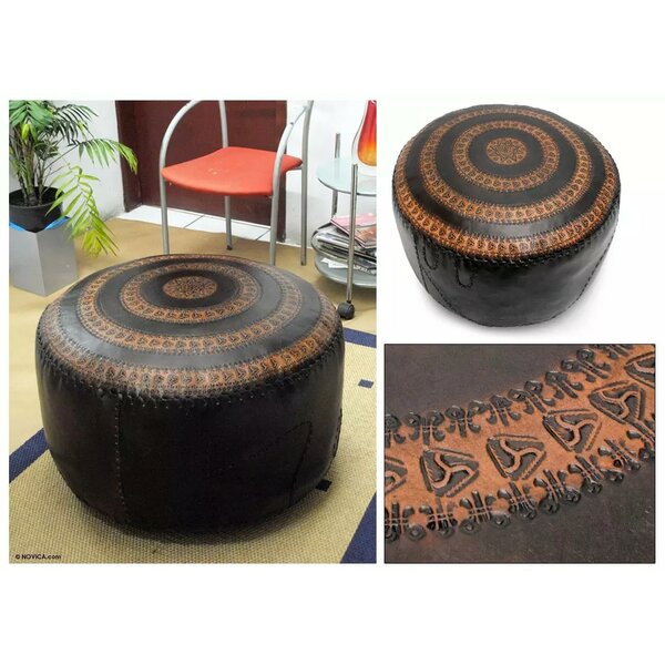 Dark Brown Leather Ottoman Wayfair