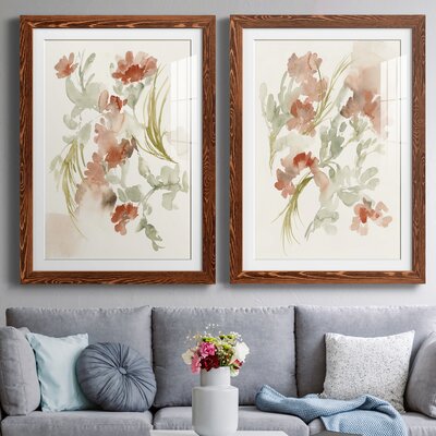 Abstracting Flowers I-Premium Framed Print - Ready To Hang Red Barrel Studio® Format: Maple Framed Paper, Size: 43.5