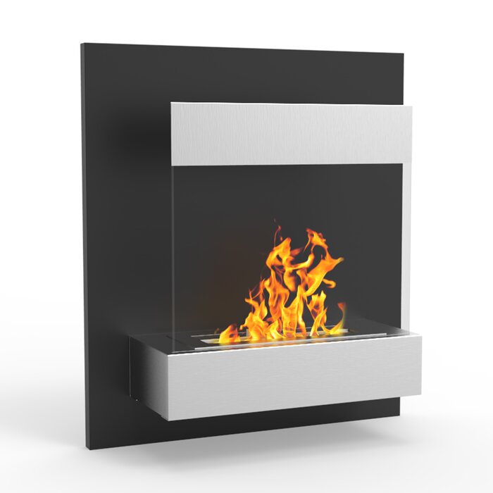 Ebern Designs Esparza Ventless Wall Mounted Bio Ethanol Fireplace