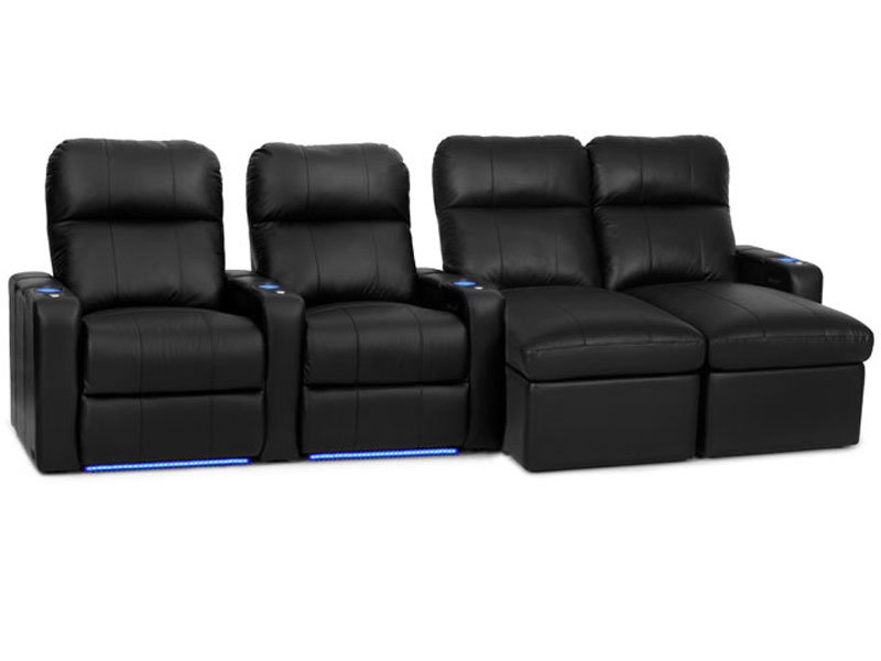 Red Barrel Studio Leather Home Theater Sectional Wayfair