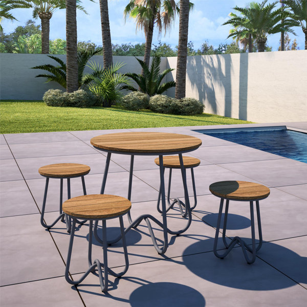 Outdoor 5 Piece Bistro Set Wayfair