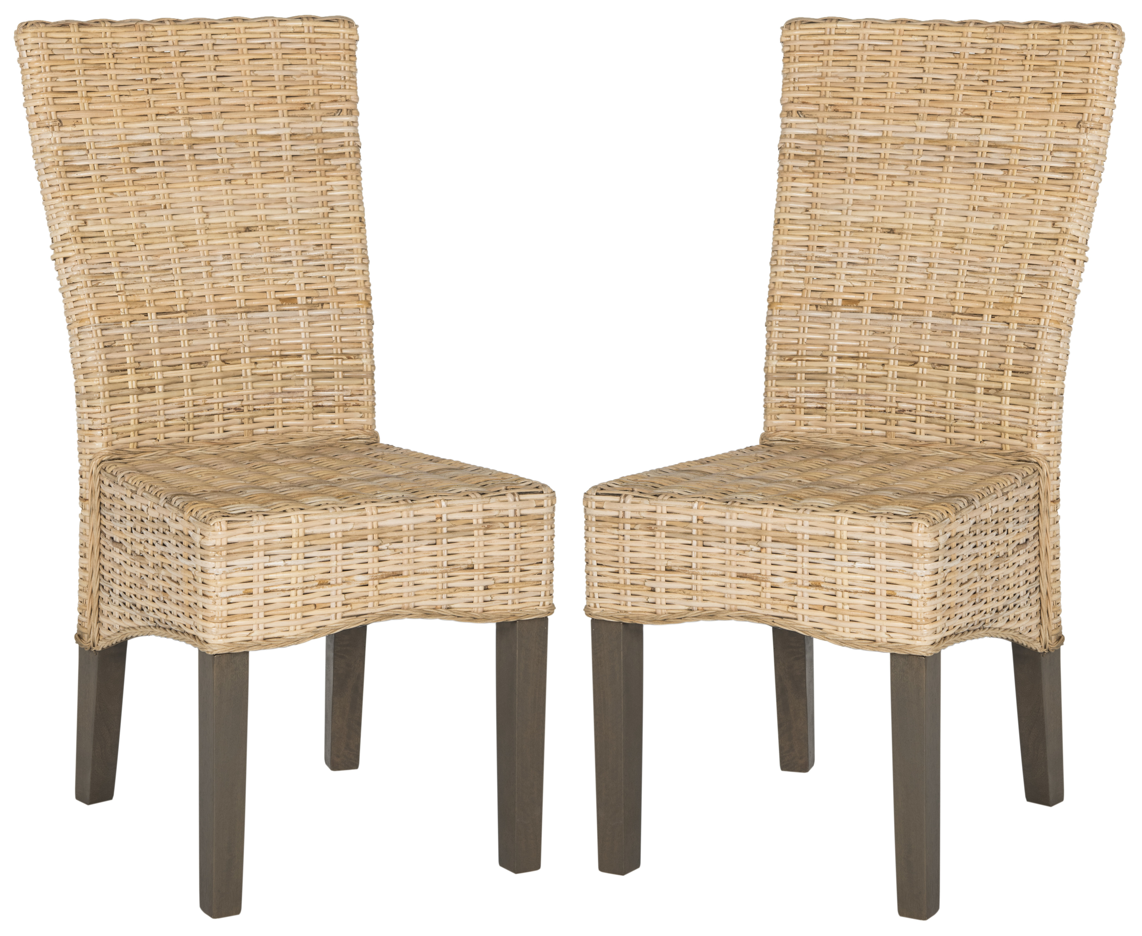 Farmhouse Rustic Wicker Rattan Dining Chairs Birch Lane