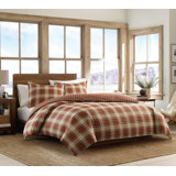 Farmhouse Rustic Red Duvet Covers Birch Lane