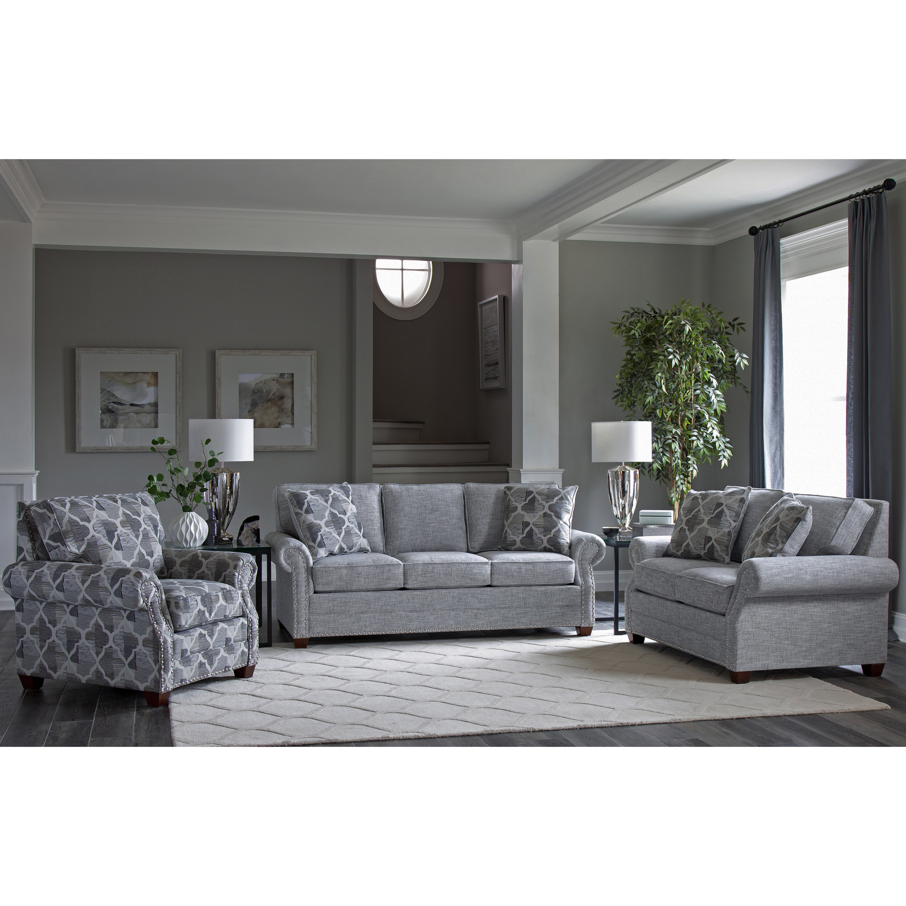 Canora Grey Peebles 3 Piece Living Room Set