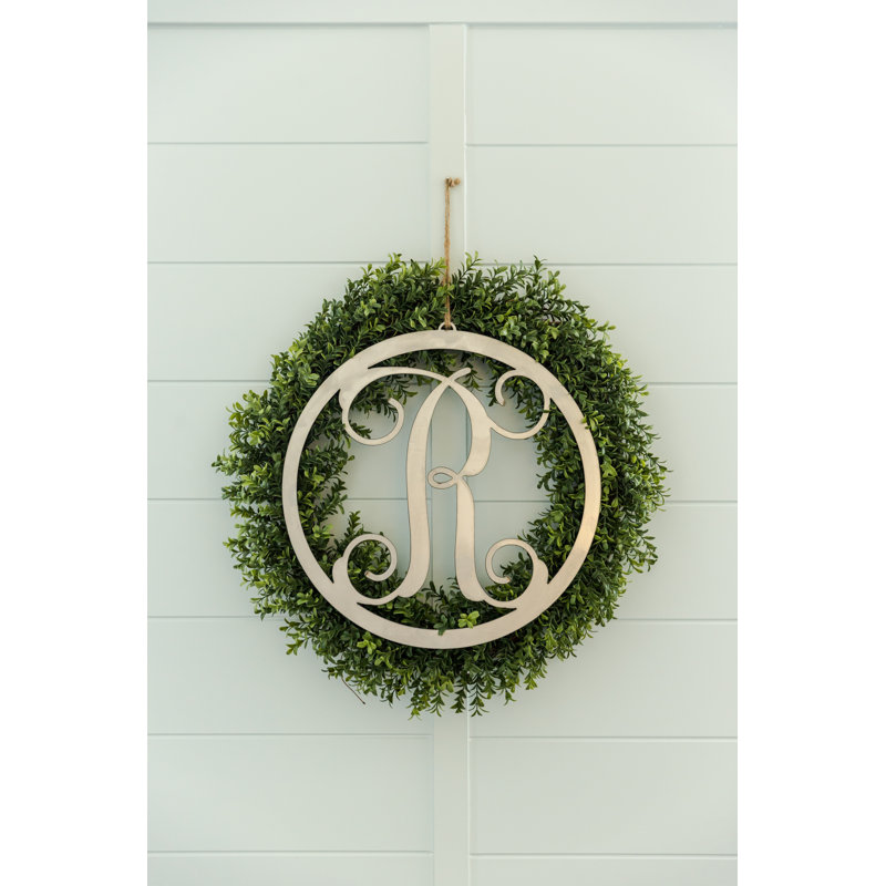 Charlton Home Metal Single Letter Circle Monogram Wall Decor Reviews