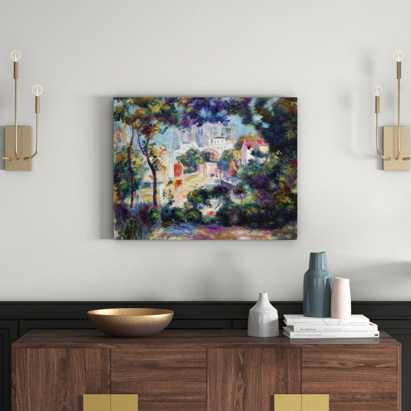 Landscape with a view of the Sacred Heart by Renoir Giclee Repro on Canvas