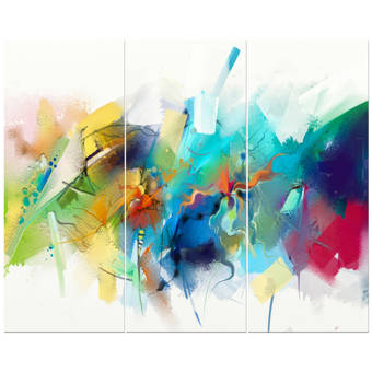 East Urban Home Brush Stroke Colorful Oil Painting Oil Painting