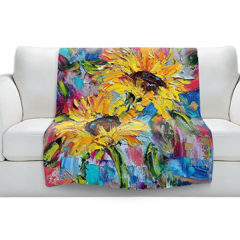 Sunflower Joy Soft Sherpa Blanket