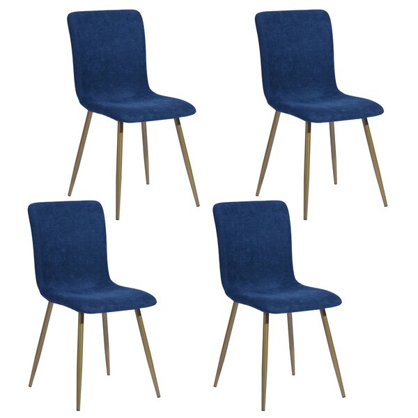 blue suede dining chairs