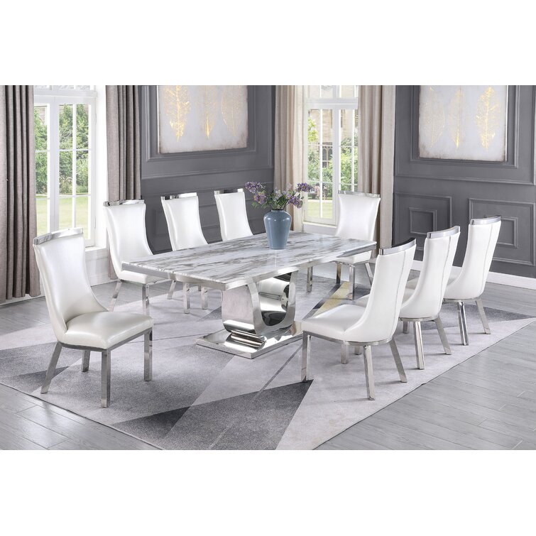 wayfair marble dining set