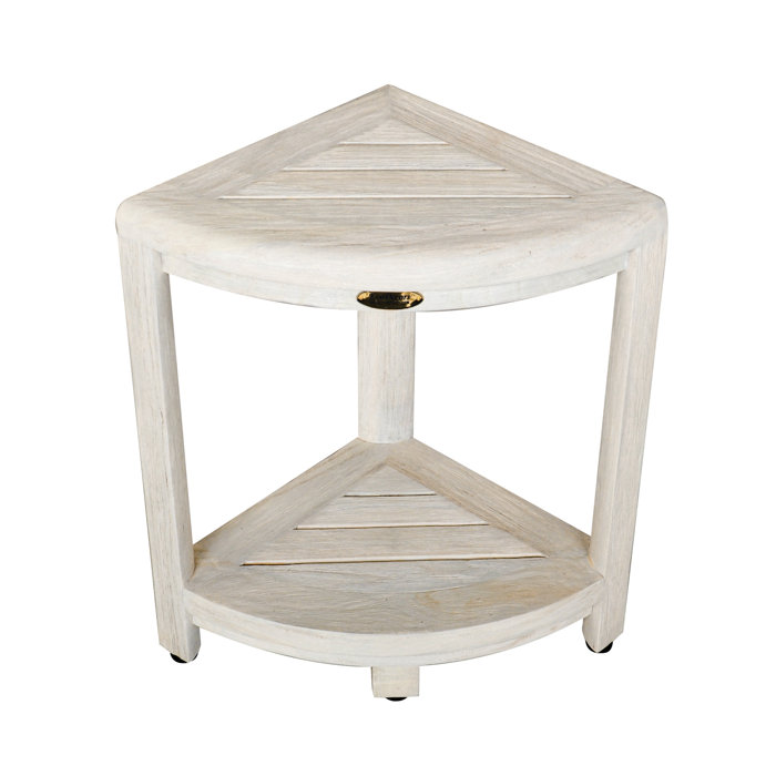Oasis Coastal Vogue 2 Tier Indoor Outdoor Teak Corner Shelf Oasis Coastal Vogue 2 Tier Indoor Outdoor Teak Corner Shelf