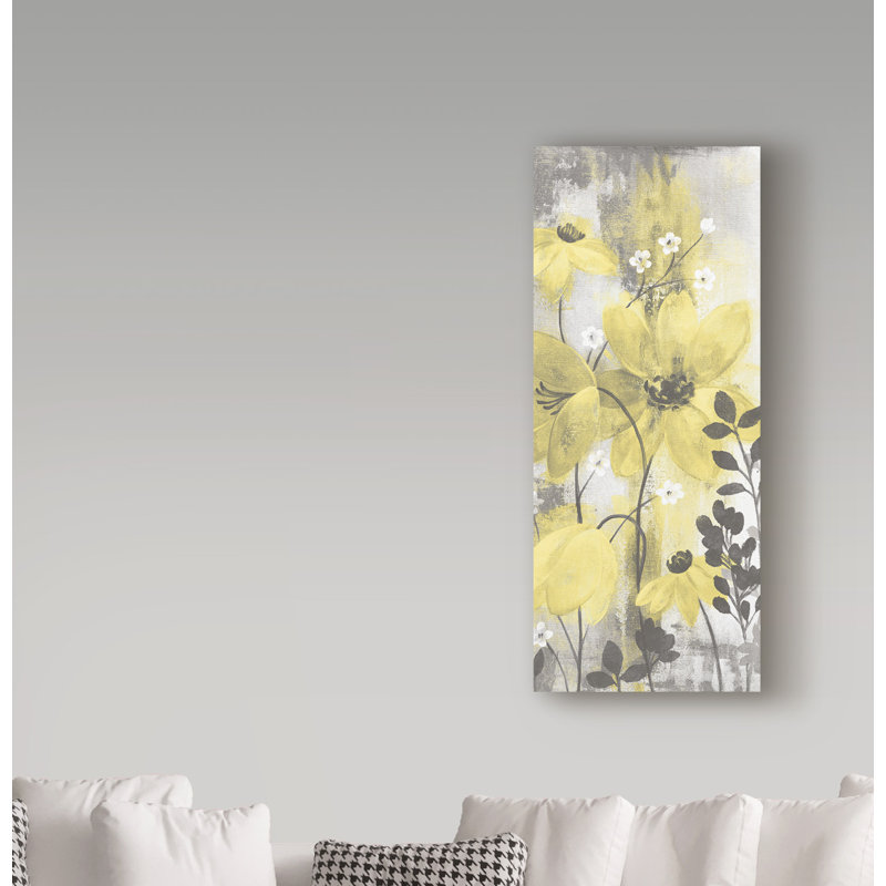 Winston Porter Floral Symphony Yellow Gray Crop Ii Acrylic