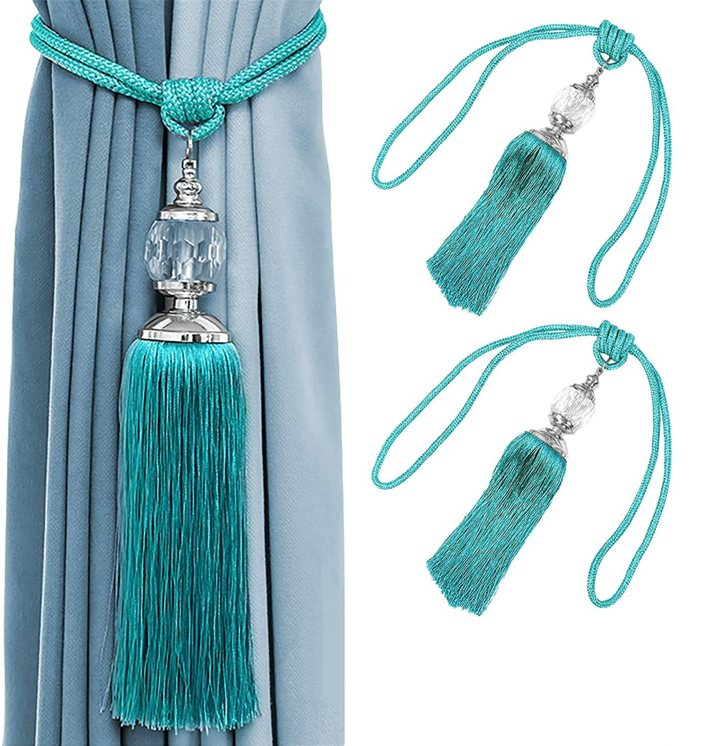Crystal Curtain Drapery Tie Backs Door Wall Tassel Hooks Holder Hanger 
