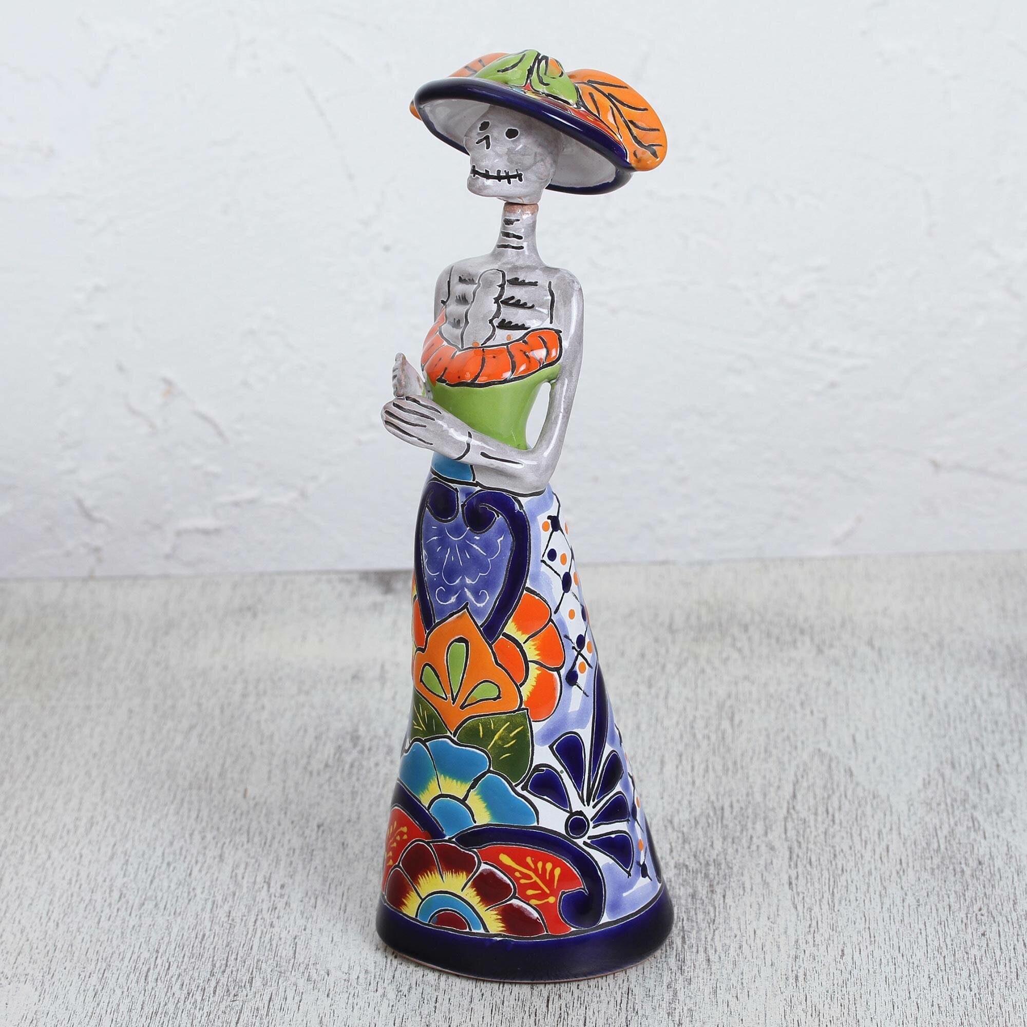 Trinx Churchwell Talavera Catrina Ceramic Figurine Wayfair