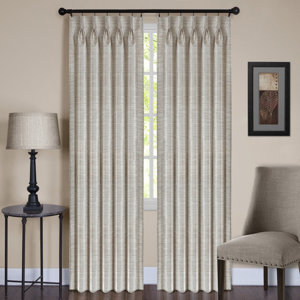 St James Traditional Elegance Pinch Pleat Window Semi-Sheer Single Curtain Panel