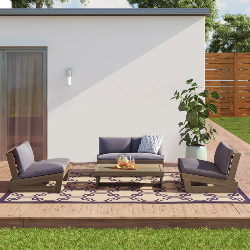 Pekalongan 4 Piece Sofa Seating Group with Cushions & Reviews AllModern