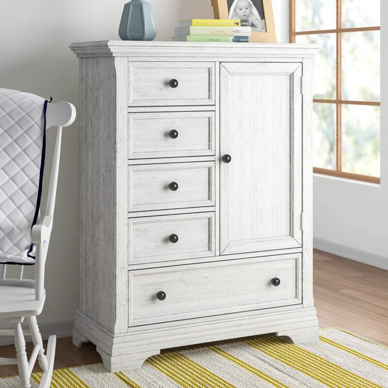 Three Posts Baby Kids 5 Drawer Combo Dresser Wayfair