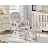 pink glider and ottoman set