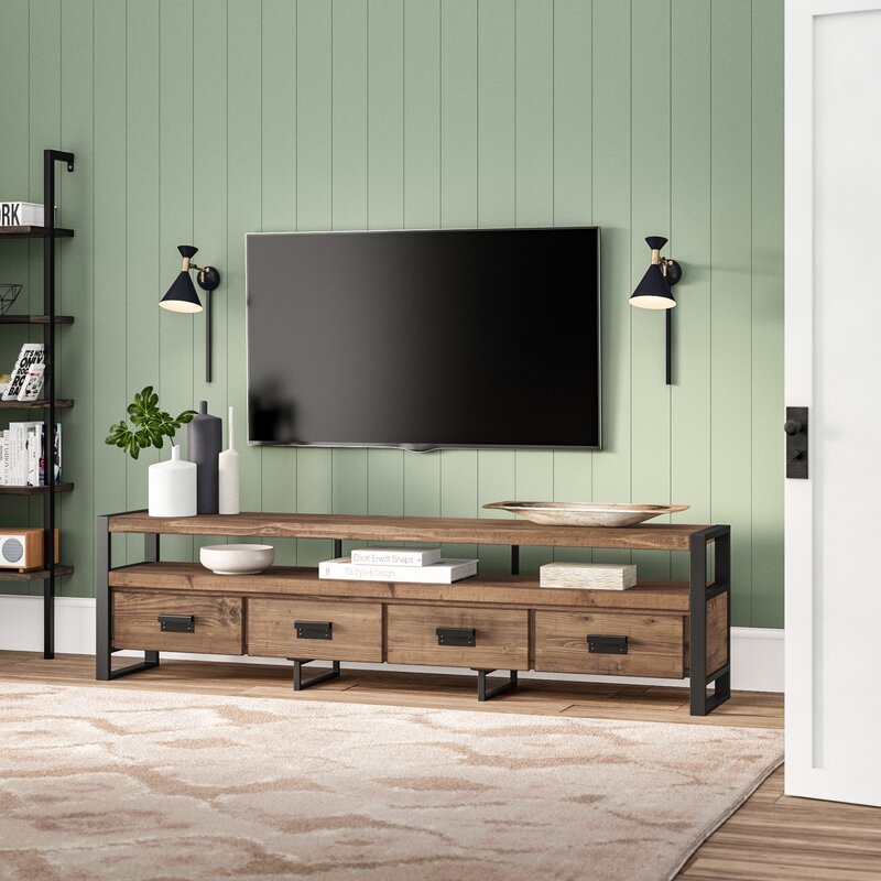 Kylee Solid Wood TV Stand for TVs up to 88 inches ...