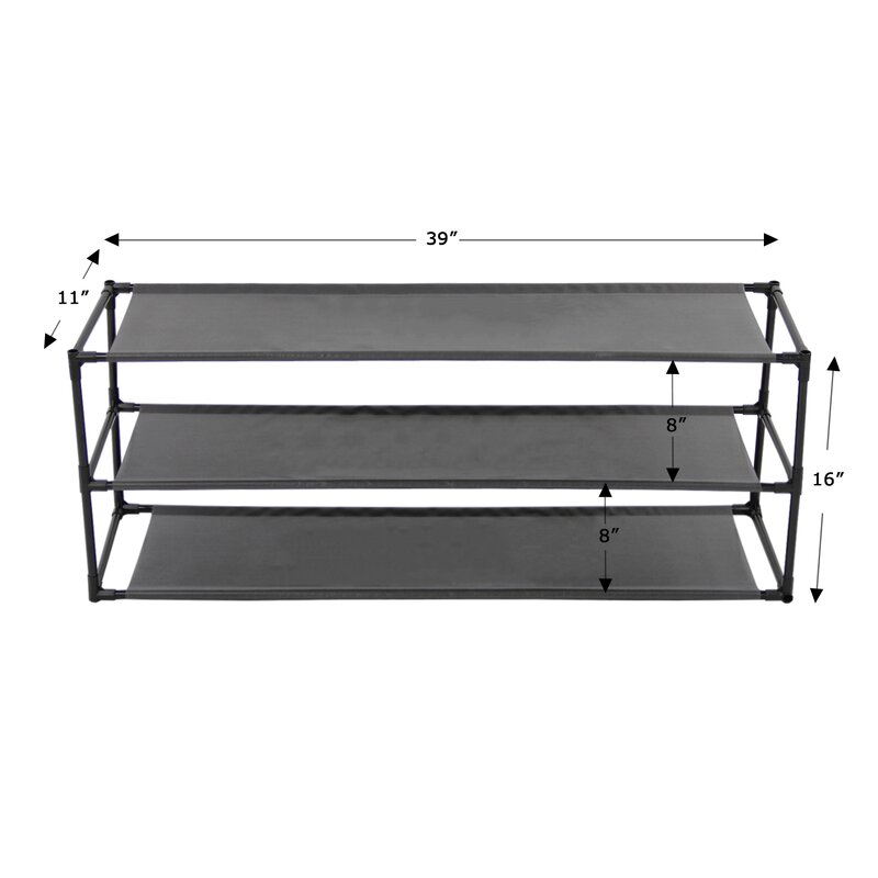 Rebrilliant 3 Tier 10 Pair Shoe Rack Reviews Wayfair