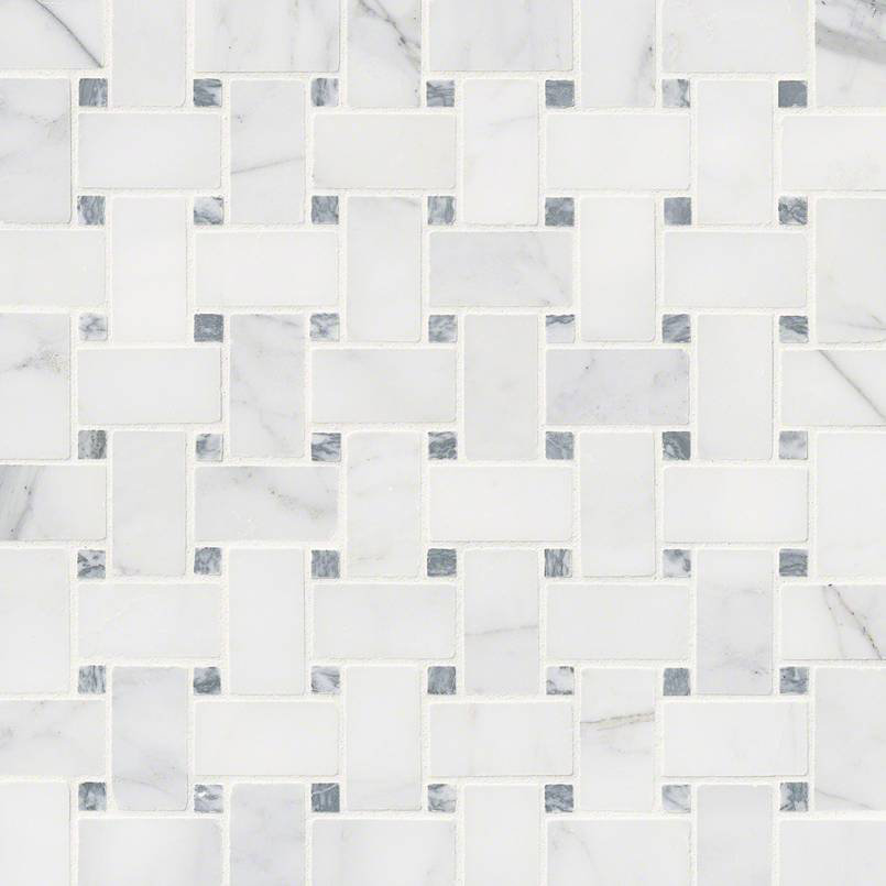 Msi Calacatta Cressa Basketweave Honed Marble Mosaic Tile In White Msi Calacatta Cressa Basketweave Honed Marble Mosaic Tile In White Reviews Wayfair
