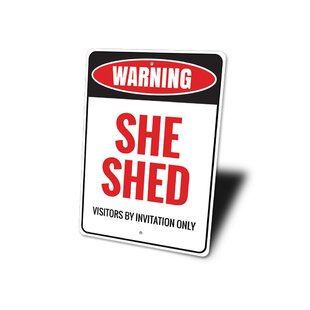 PERSONALISED SHE SHED SIGN GIFTS FOR HER LADIES SHED HER SHED FUN GIFT OWN NAME