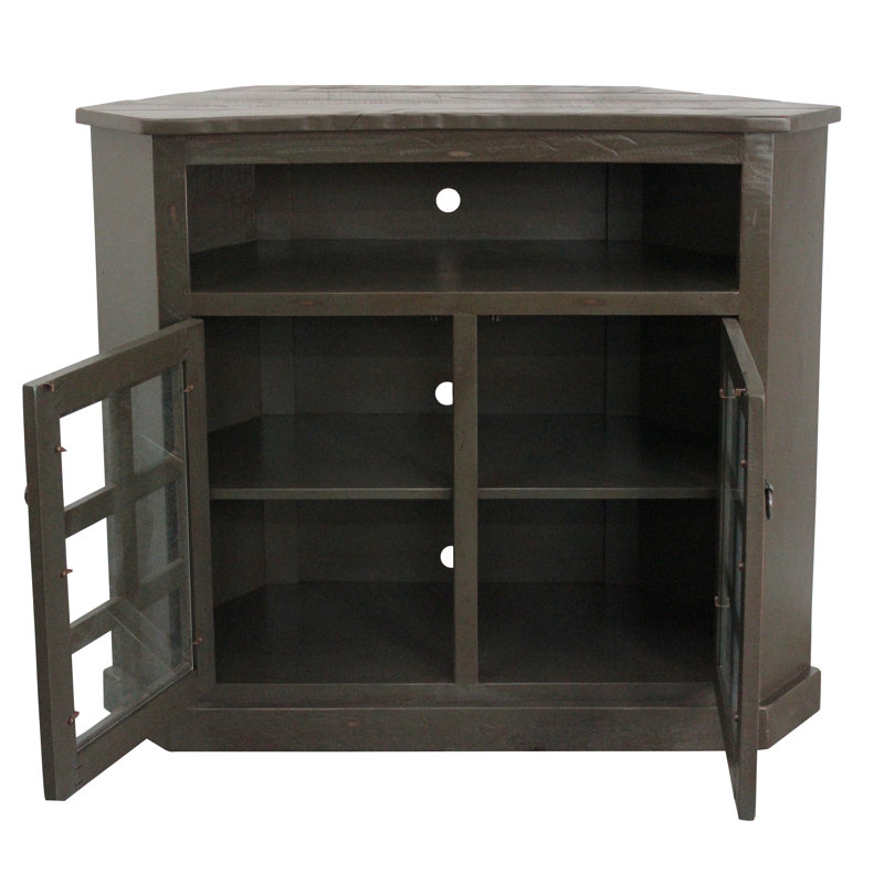 Longshore Tides Campos Solid Wood Corner Tv Stand For Tvs Up To 55