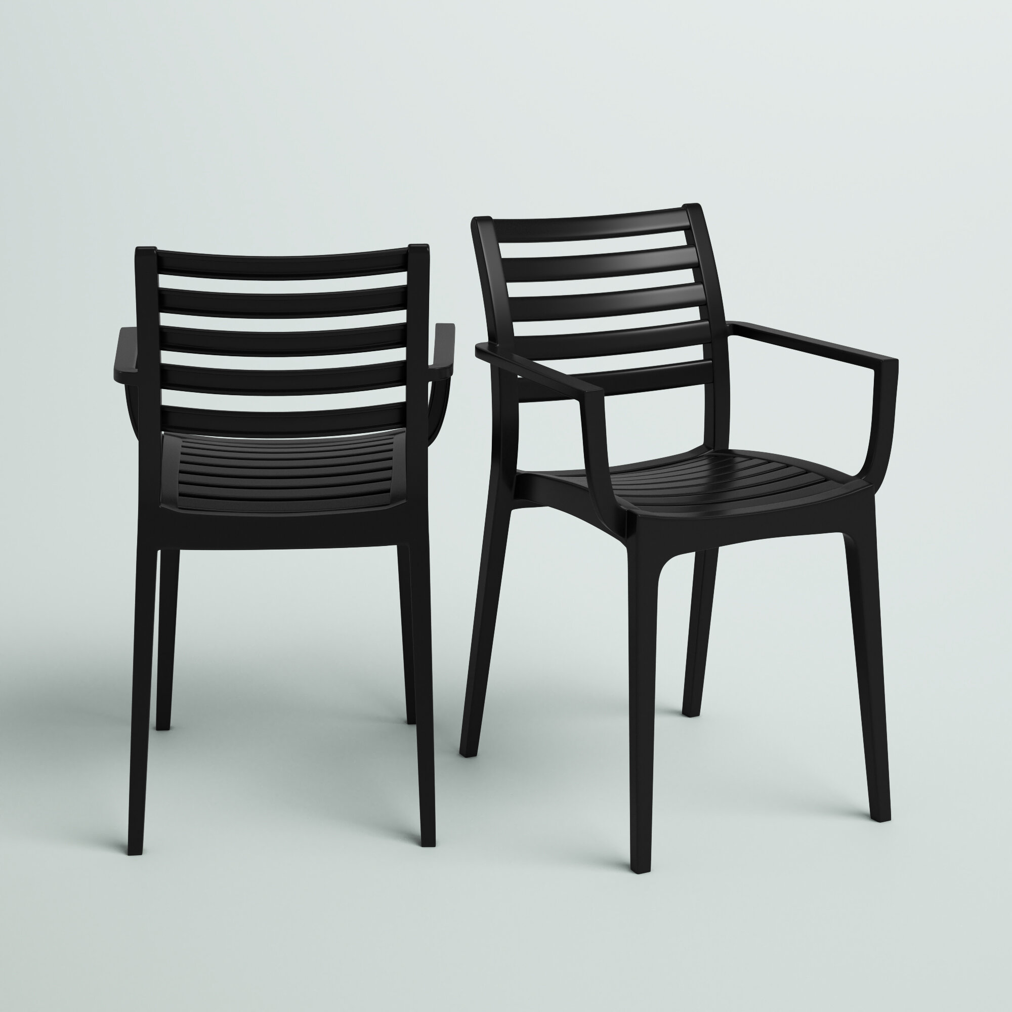 black balcony chairs