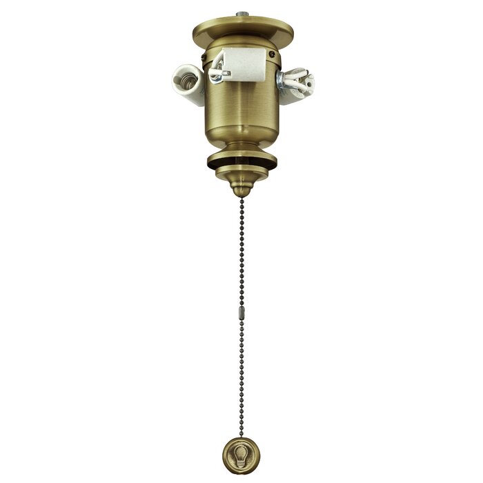 Pull Chain Operated 3 Light Led Ceiling Fan Light Fitter