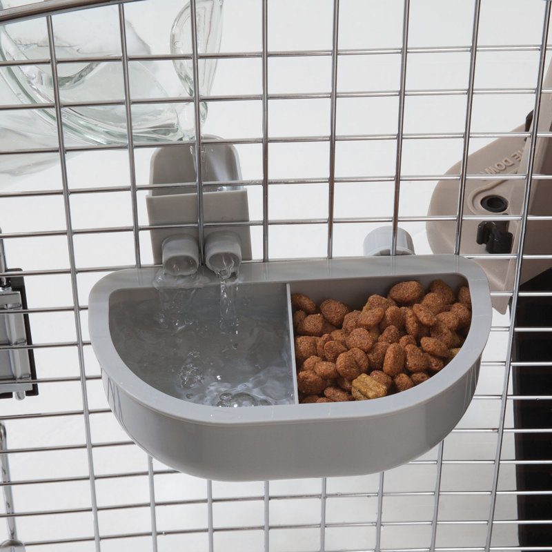 dog food bowl attaches to kennel