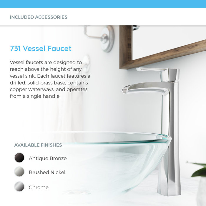 Mrdirect Hand Painted Glass Circular Vessel Bathroom Sink With
