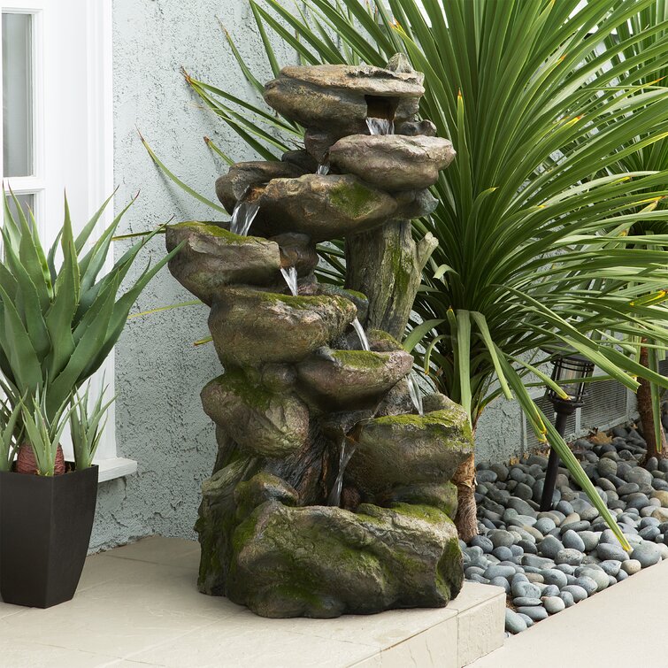 Alpine Resin Fountain with Light & Reviews | Wayfair