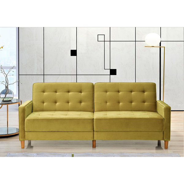 Mustard Yellow Velvet Sofa Wayfair Ca