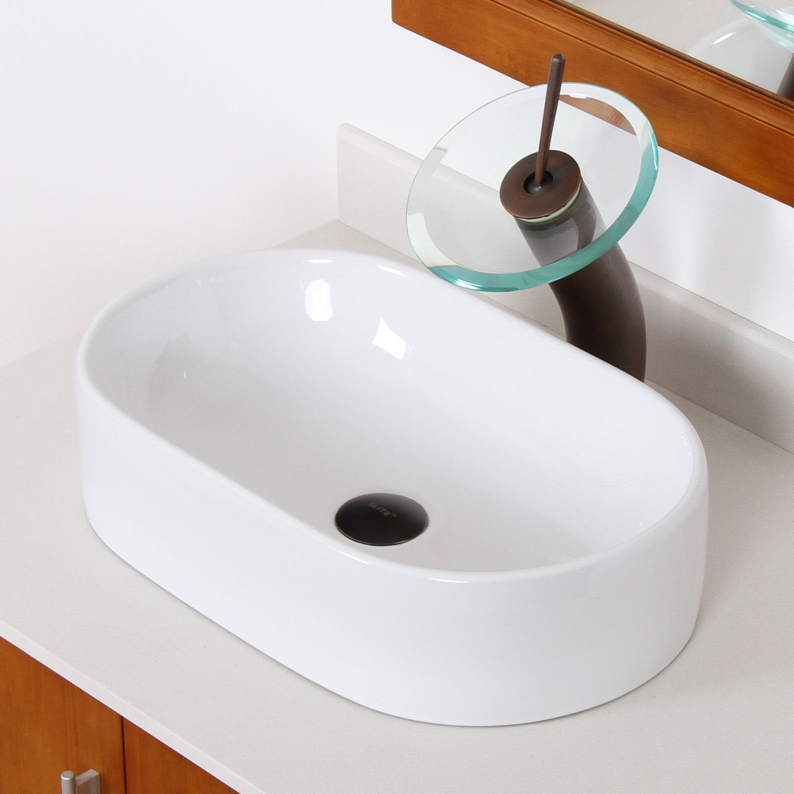 Elite Ceramic Oval Vessel Bathroom Sink Reviews Wayfair