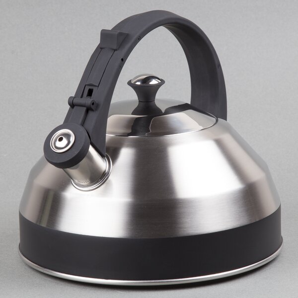 Stainless Steel & Glass 1.5L Whistling Kettle by Ready Steady Cook Camping Stove 