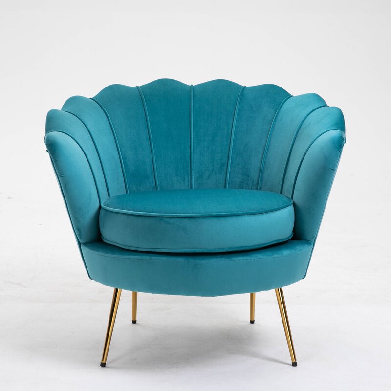 Mercer41 Petal Design Modern Upholstered Accent Arm Chair ...