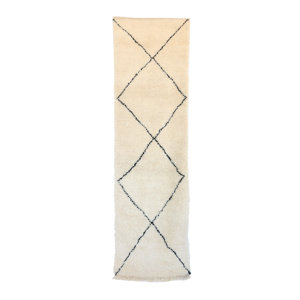 Beni Ourain Moroccan Hand Knotted Wool Cream/White Area Rug